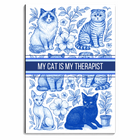 Notebook 'My Cat Is My Therapist toile'