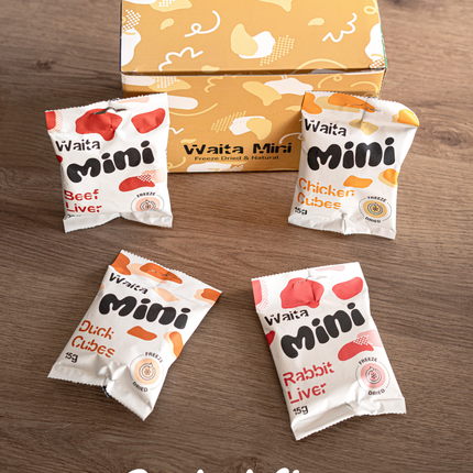 Waita Pet Freeze-Dried Mini Duck Cubes 0.5cm Bite-Sized Treats