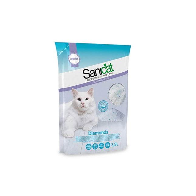 Sanicat Professional Silica Crystal Cat Litter 3.8L High Absorbency Pearls