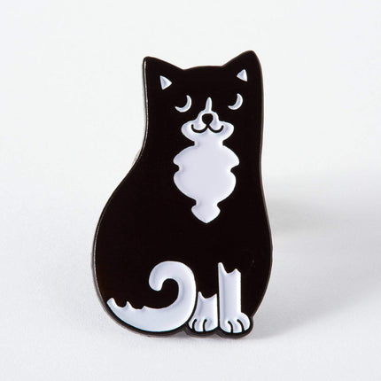 Black & White Cat Enamel Pin