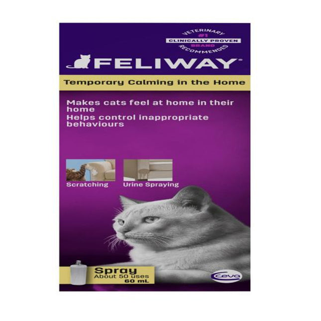 Feliway Classic Cat Calming Spray 60ml Travel Vet Comfort