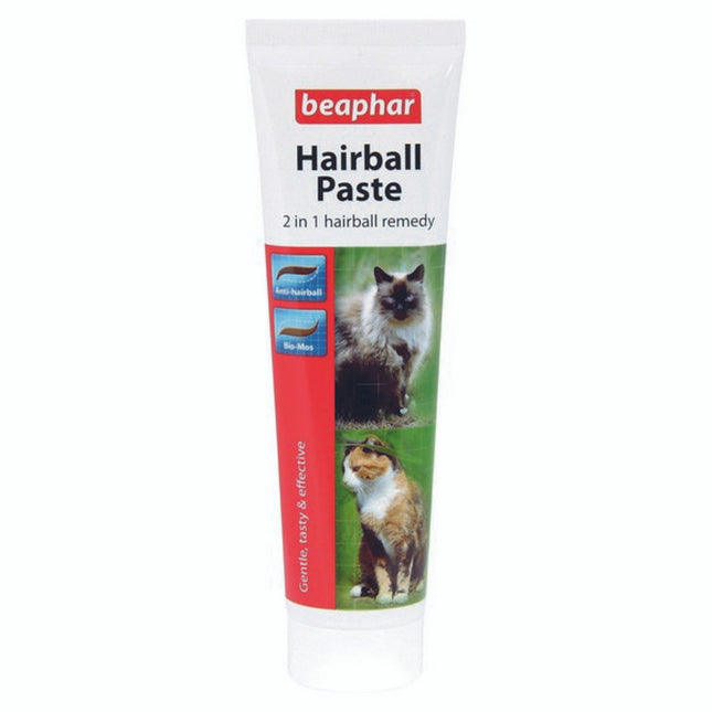 Beaphar 2-in-1 Hairball Paste for Cats Malt and MOS