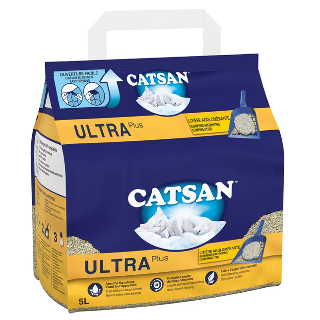Catsan Ultra Clumping Cat Litter 5L – Odour Control, Low Dust