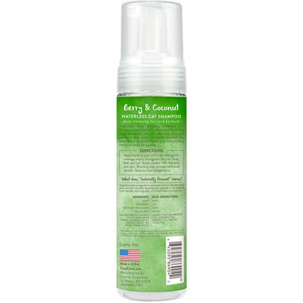 TropiClean Waterless Deep-Clean Cat Shampoo Foam 220ml Bottle