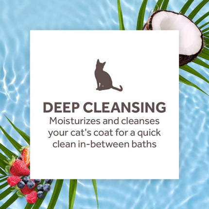 TropiClean Waterless Deep-Clean Cat Shampoo Foam 220ml Bottle