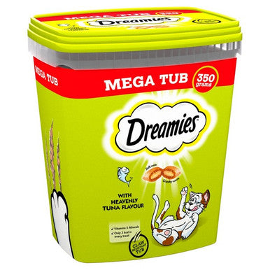 Dreamies Tuna Crunchy Soft Cat Treats Mega Tub 350g