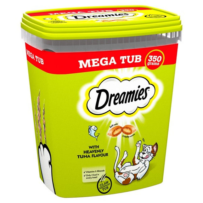 Dreamies Tuna Crunchy Soft Cat Treats Mega Tub 350g