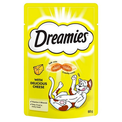 Dreamies Crunchy Cheese Cat Treats 60g Pouch, Low‑Fat Snacks