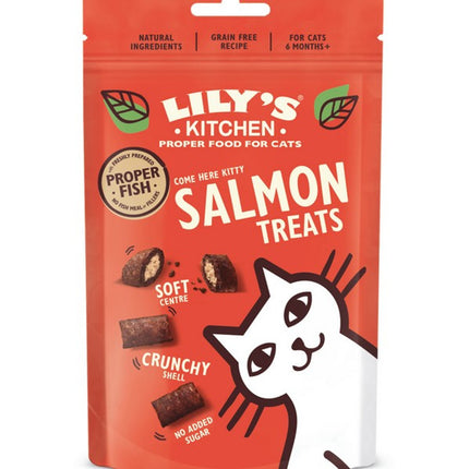 Lily's Kitchen Salmon Crunchy Soft Cat Treats Grain-Free 60g