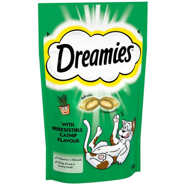 Dreamies Cat Treats with Catnip Crispy Bite-Sized Savoury Treats