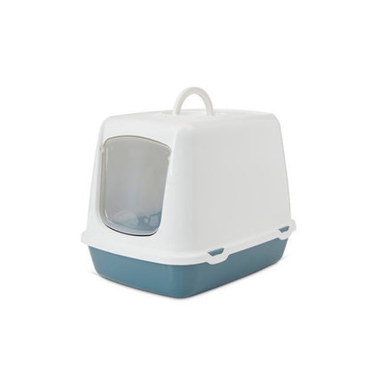 Savic Nestor Cat Toilet Home Enclosed Litter Tray Earth Pink
