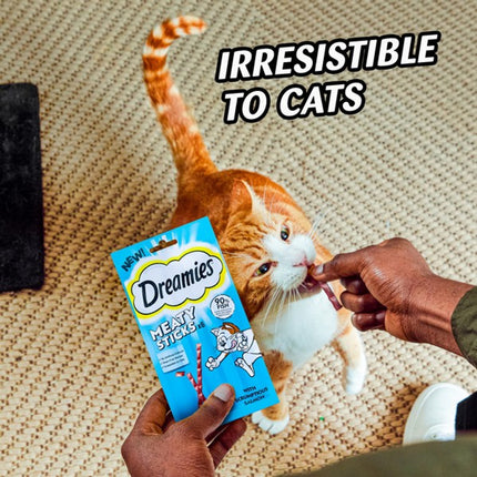 Dreamies Meaty Sticks Salmon Flavour Cat Treats Crunchy Soft Sticks