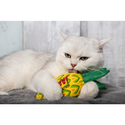 Yeowww Pineapple Catnip Toy Organic Catnip-Filled Cotton Twill Pineapple