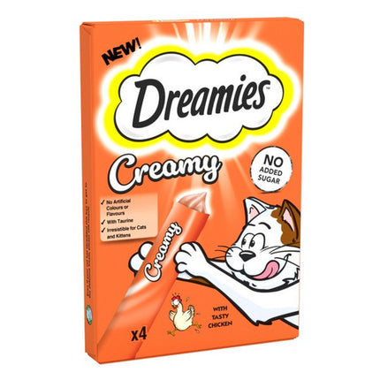 Dreamies Creamy Chicken Cat Treats 4x10g Soft Creamy Snack