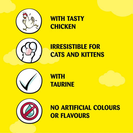 Dreamies Creamy Chicken Cat Treats 4x10g Soft Creamy Snack