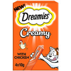 Dreamies Creamy Chicken Cat Treats 4x10g Soft Creamy Snack