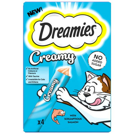 Dreamies Salmon Crunchy Soft Cat Treats Mega Tub 350g