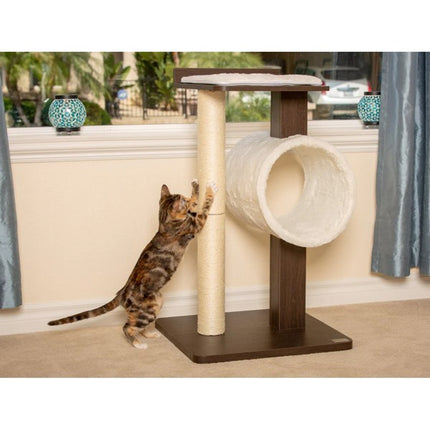 PetFusion Modern Cat Tree House with Tall Sisal Scratching Post