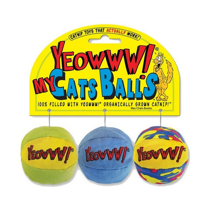 Yeowww! My Cat's Balls 3pc Organic Catnip Plush Play Balls