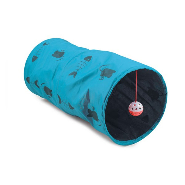 Ancol Cat Play Tunnel 50cm Crinkle Foldable Hideaway Toy