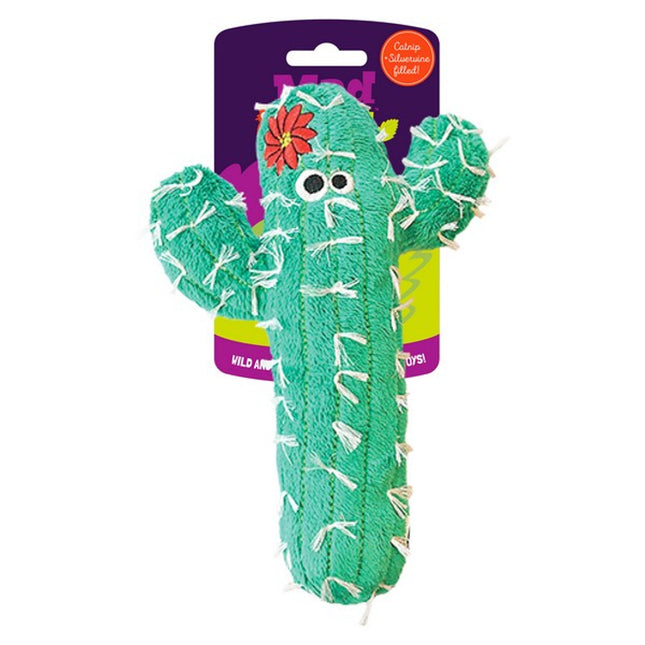 Mad Cat Big Cactus Kicker Plush Cat Toy with Catnip