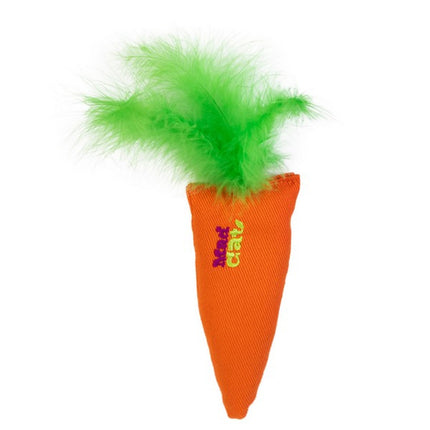 Mad Cat Kitty Carrot Plush Cat Toy with Silvervine Catnip