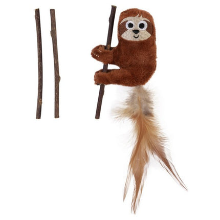 Mad Cat Sloth Plush Toy with Silvervine Catnip Blend