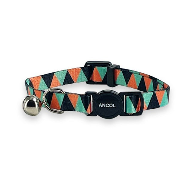 Ancol Geometric Cat Collar with Break-Away Buckle and XL Bell