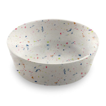 Tarhong Terrazzo Brights Ceramic Pet Saucer 5.2in 0.75 Cup - Speckled