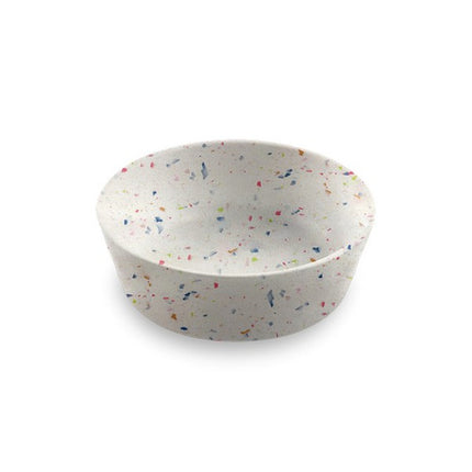Tarhong Terrazzo Brights Ceramic Pet Saucer 5.2in 0.75 Cup - Speckled