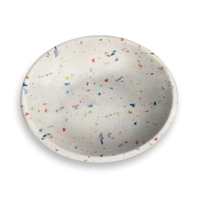 Tarhong Terrazzo Brights Ceramic Pet Saucer 5.2in 0.75 Cup - Speckled