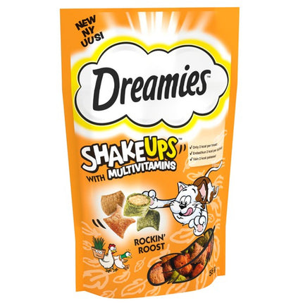 Dreamies Shakeups Rockin Roost Cat Treats with Multivitamins 55g Pack
