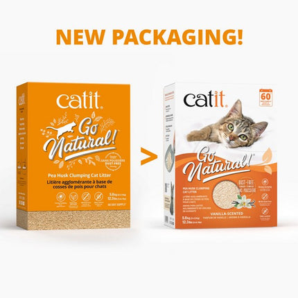 Catit Go Natural Vanilla Pea-Husk Clumping Cat Litter 14L