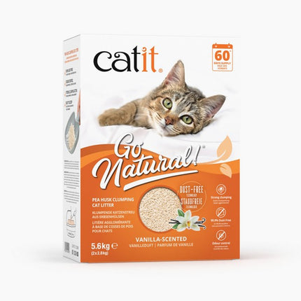Catit Go Natural Vanilla Pea-Husk Clumping Cat Litter 14L