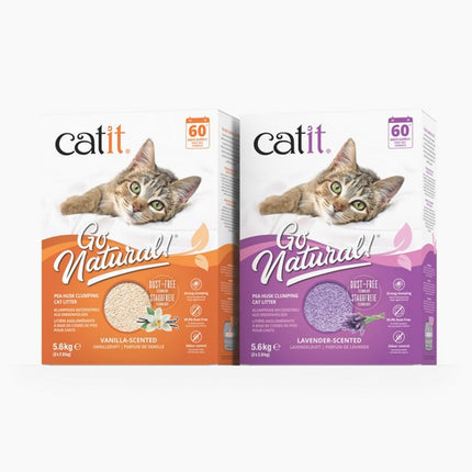 Catit Go Natural Lavender Pea Husk Clumping Cat Litter 14L