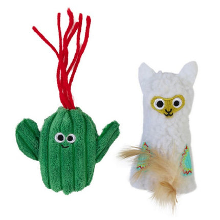Mad Cat Lucky Llama Cat Toys Pack — Squeak Catnip Silvervine
