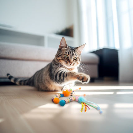 All For Paws Whisker Fiesta Worm Cat Toy 2 Pack