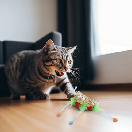 All For Paws Whisker Fiesta Taco Kicker Cat Toy Raffia
