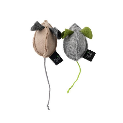 All for Paws Minus One Felt Cat Toy Two Pack Mouse