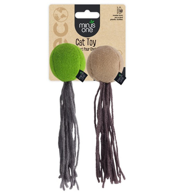 All For Paws Minus Felt Cat Toy Two-Pack Balls Catnip