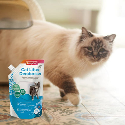 Beaphar Cat Litter Deodoriser 400g Probiotic Odour Neutraliser Pouch