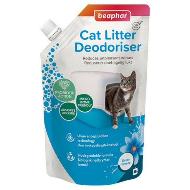 Beaphar Cat Litter Deodoriser 400g Probiotic Odour Neutraliser Pouch