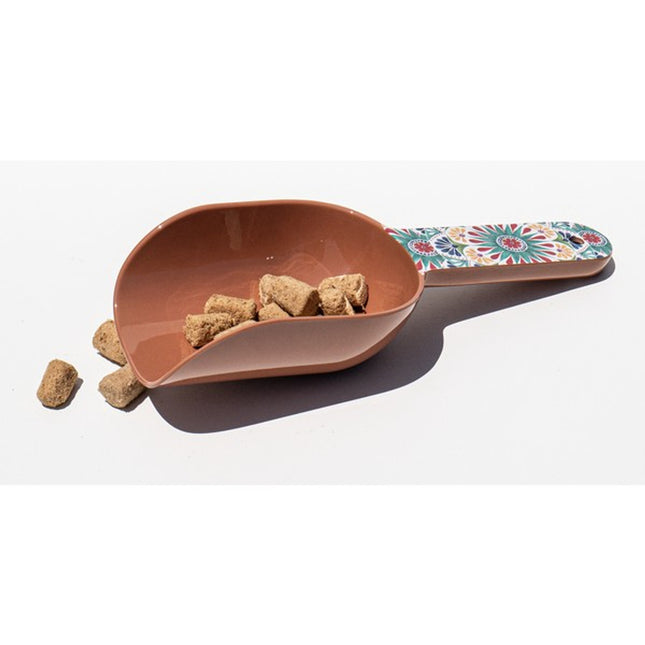 Tarhong Rio Medallion Melamine Pet Scoop 2-Cup Decorative Handle
