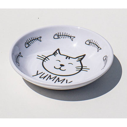 Tarhong Black and White Cat Yummy Pet Saucer 0.75 Cup