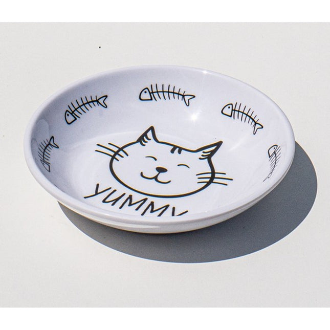 Tarhong Black and White Cat Yummy Pet Saucer 0.75 Cup