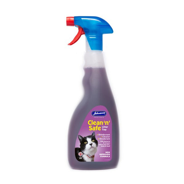 JVP Clean n Safe Litter Tray Disinfectant Spray 500ml Deodoriser
