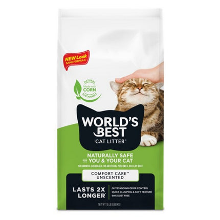 World's Best Corn Cat Litter Comfort Care 6.8kg Quick Clumping