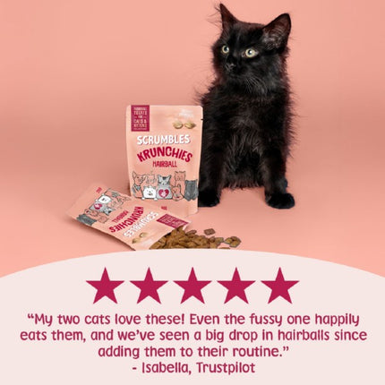 Scrumbles Krunchies Anti-hairball Cat Pillow Treats 60g