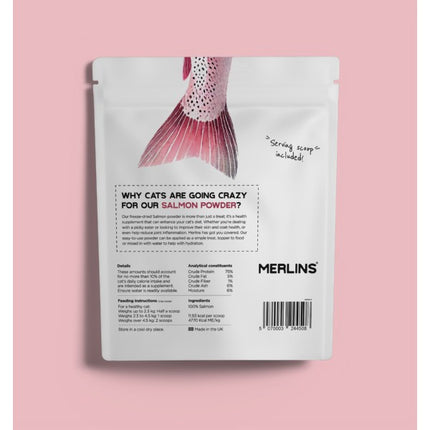 Merlins 100% Freeze Dried Salmon Powder 100g