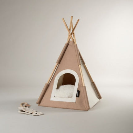 Scruffs Stockholm Felt Cat Teepee Tan Cat Bed 40cm